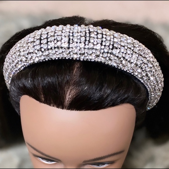 Luxury Rhinestone Headband-Silver - Picture 6 of 6